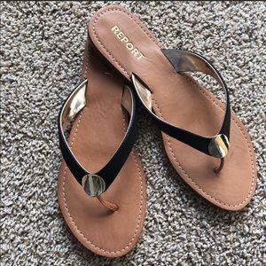 Black Flip-flops with Gold detail